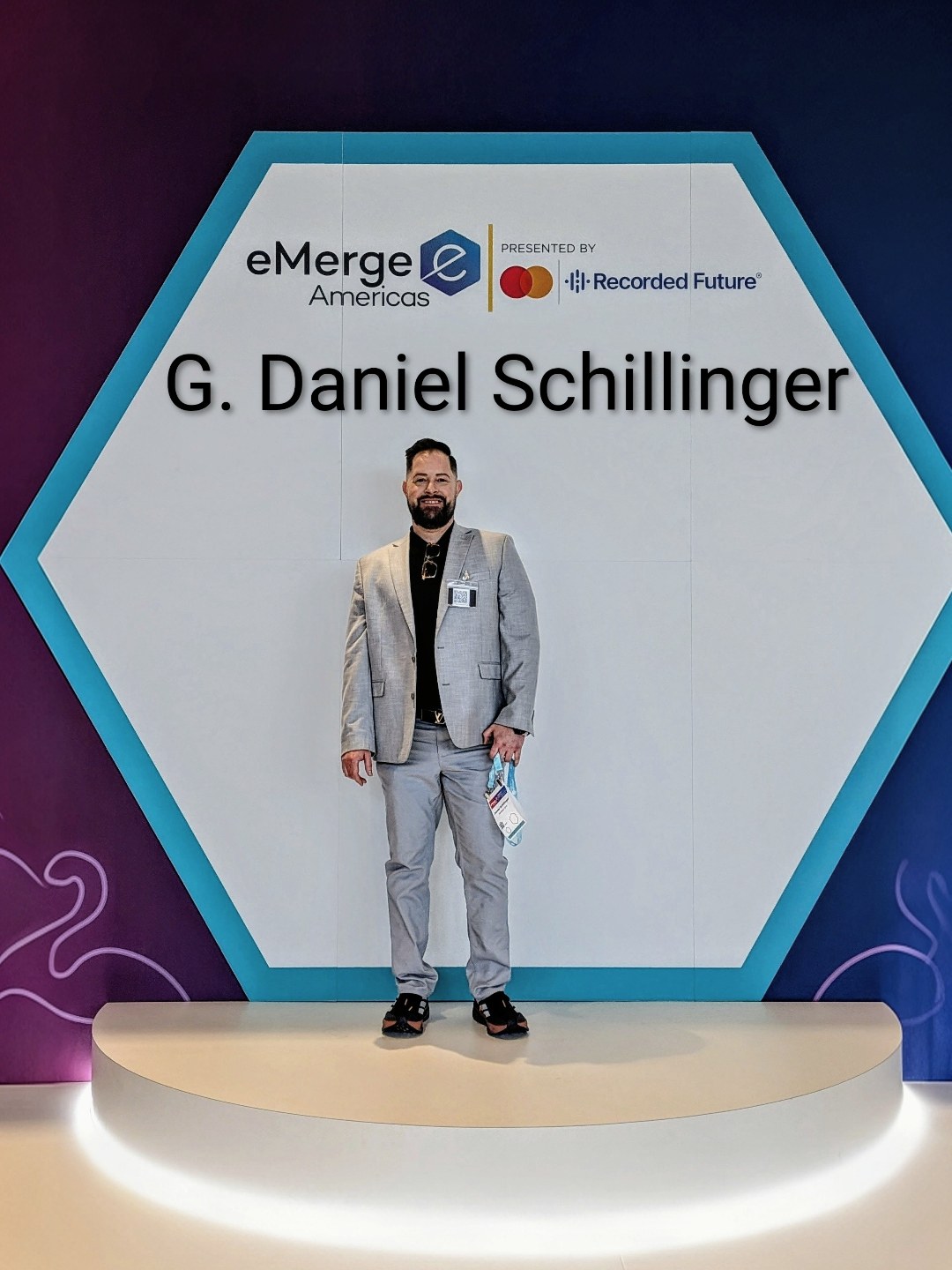 G. Daniel Schillinger on the eMerge Americas mainstage, Miami Beach Convention Center, April 23, 2026.